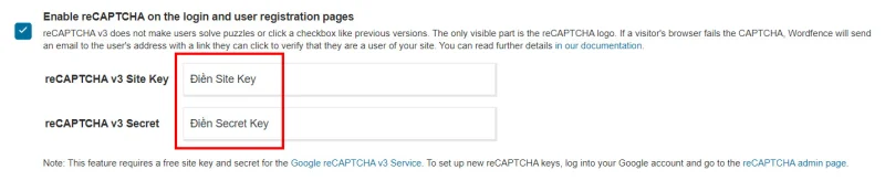 Bảo mật Website WordPress hiệu quả bằng các phương pháp tốt nhất 92 Điền các Key vừa Copy vào