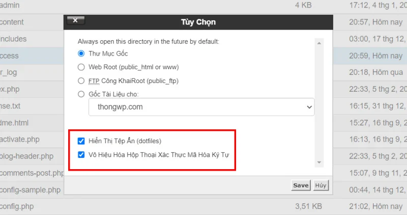 Bảo mật Website WordPress hiệu quả bằng các phương pháp tốt nhất 70 Hiện file htaccess