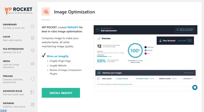 Top 7 Plugin nén ảnh tốt nhất cho Website WordPress 13 Tối ưu hóa ảnh với Imagify