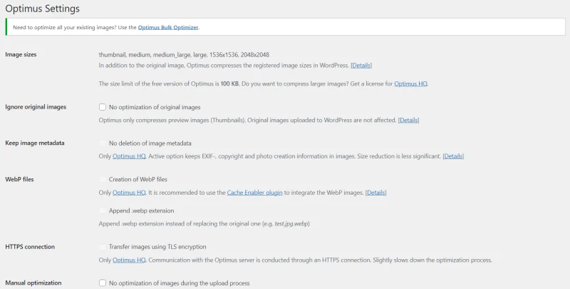 Top 7 Plugin nén ảnh tốt nhất cho Website WordPress 11 Tối ưu hóa ảnh với Optimus